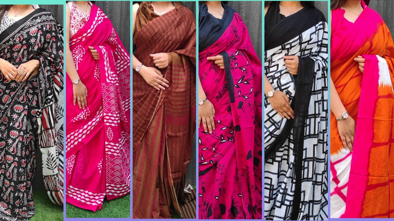 New Arrival Mulmul Cotton Sarees with price