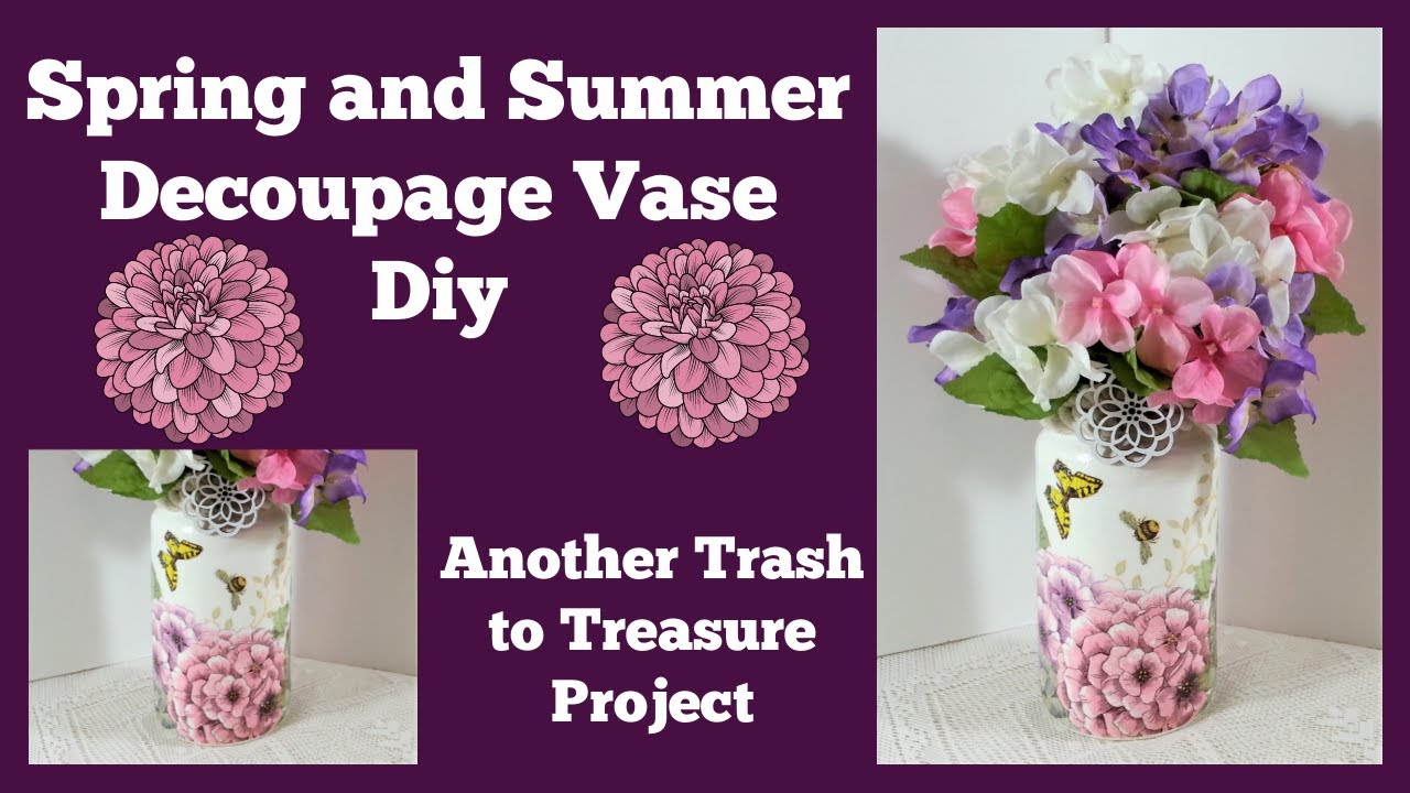 Spring /Summer Vase Decouage Diy