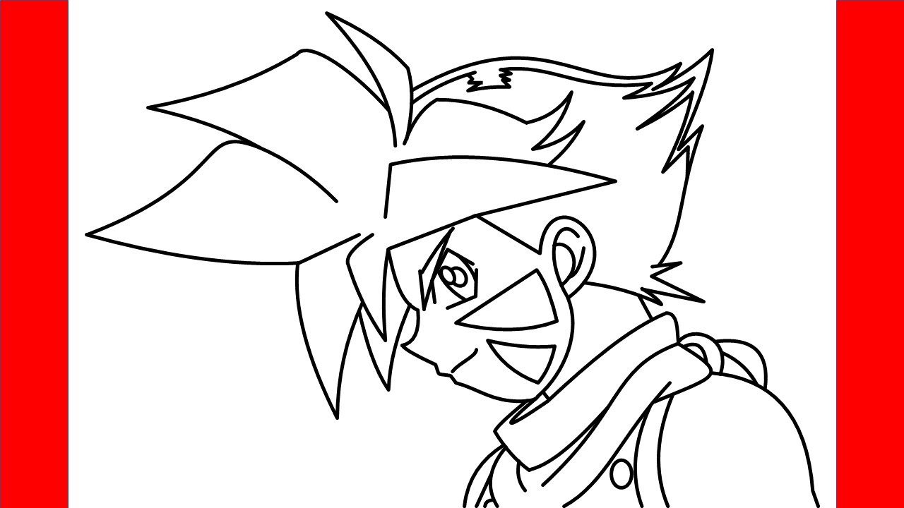 How To Draw Kai Hiwatari From BeyBlade - Step By Step Drawing