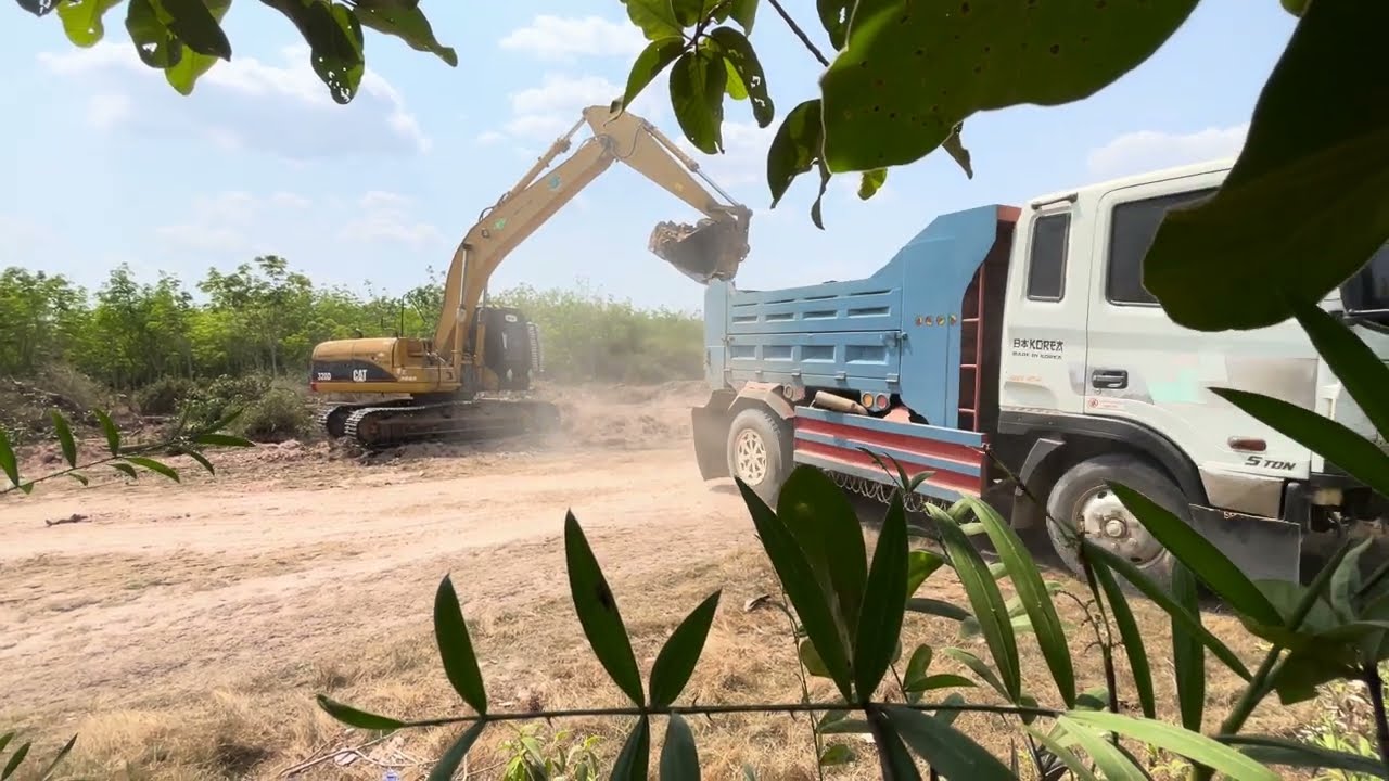 Wonderful Bulldozer Push Rock Special Activities Building Road In Water Stronger Machinery
