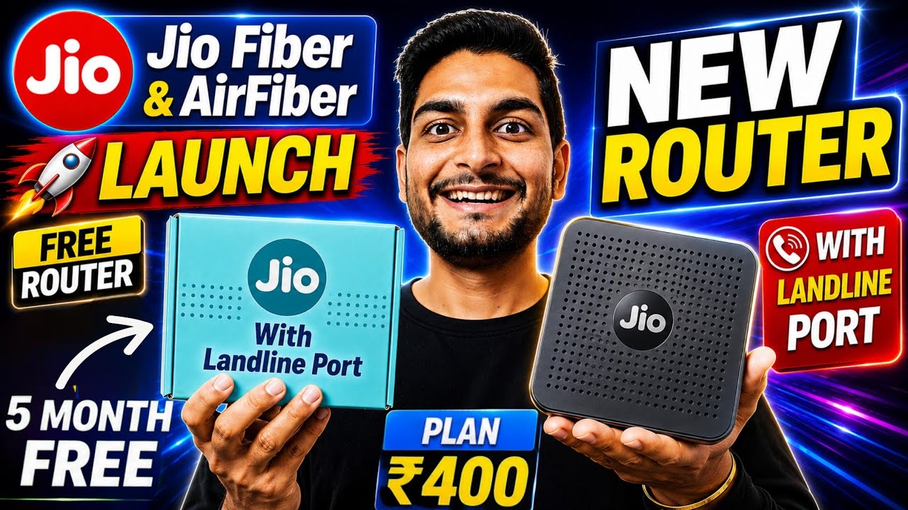 Jio Fiber & AirFiber Launch New WiFi Router | Only ₹400 | iSTB | Jio Truly Wireless Router 