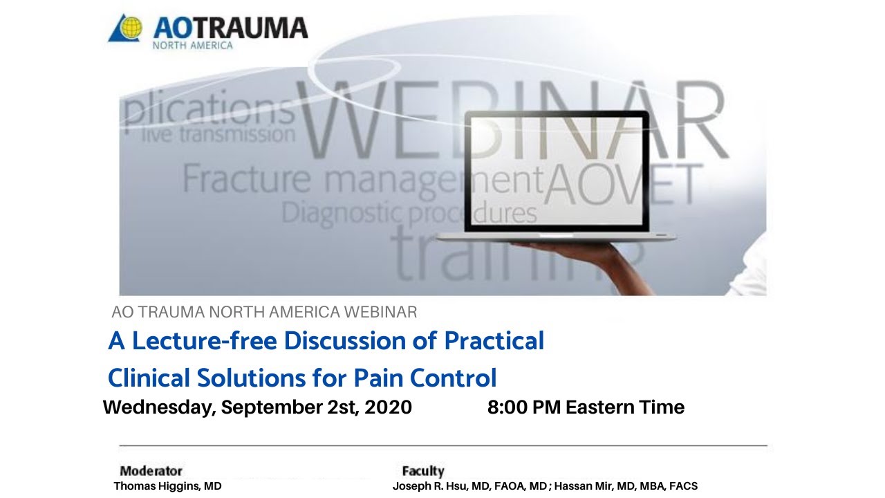 A Lecture free Discussion of Practical Clinical Solutions for Pain Control