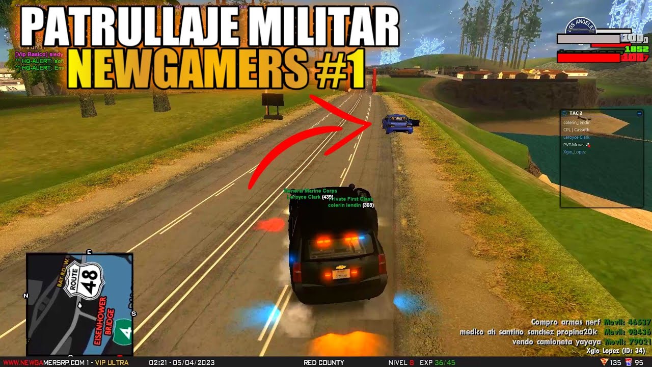 PATRULLAJE MILITAR NEWGAMERS GTA SAMP #1 #gta