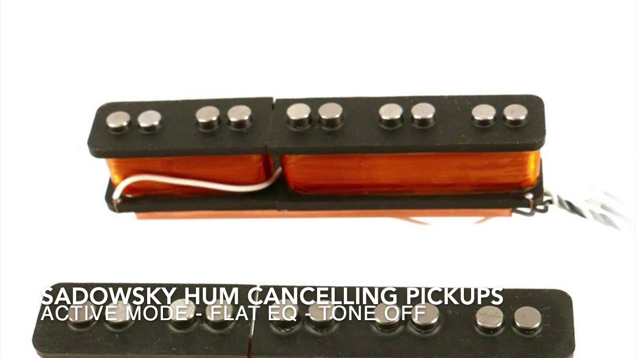 Sadowsky Pickup Comparison - Hum Cancelling vs Single Coils