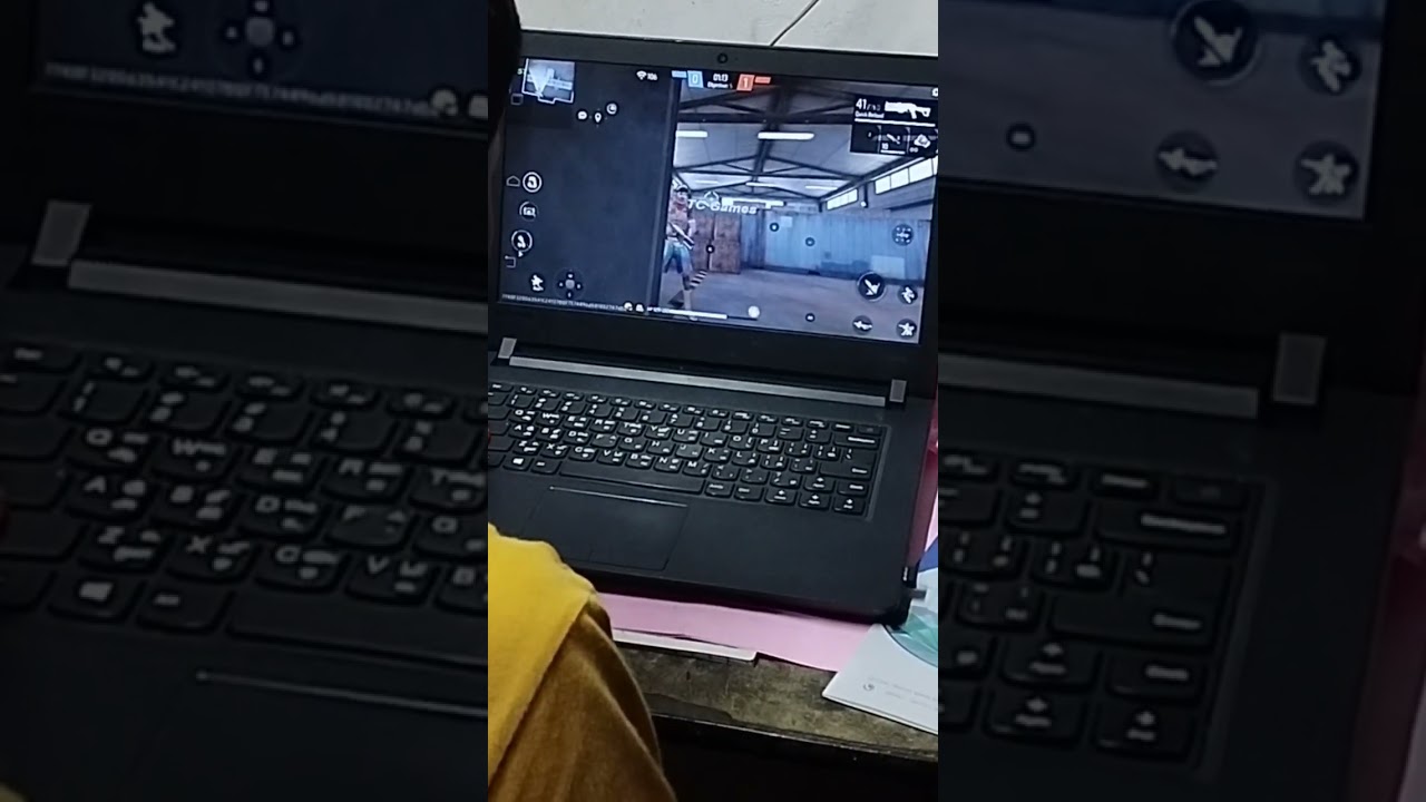 New Free fire player / Government laptop Free fire game play //