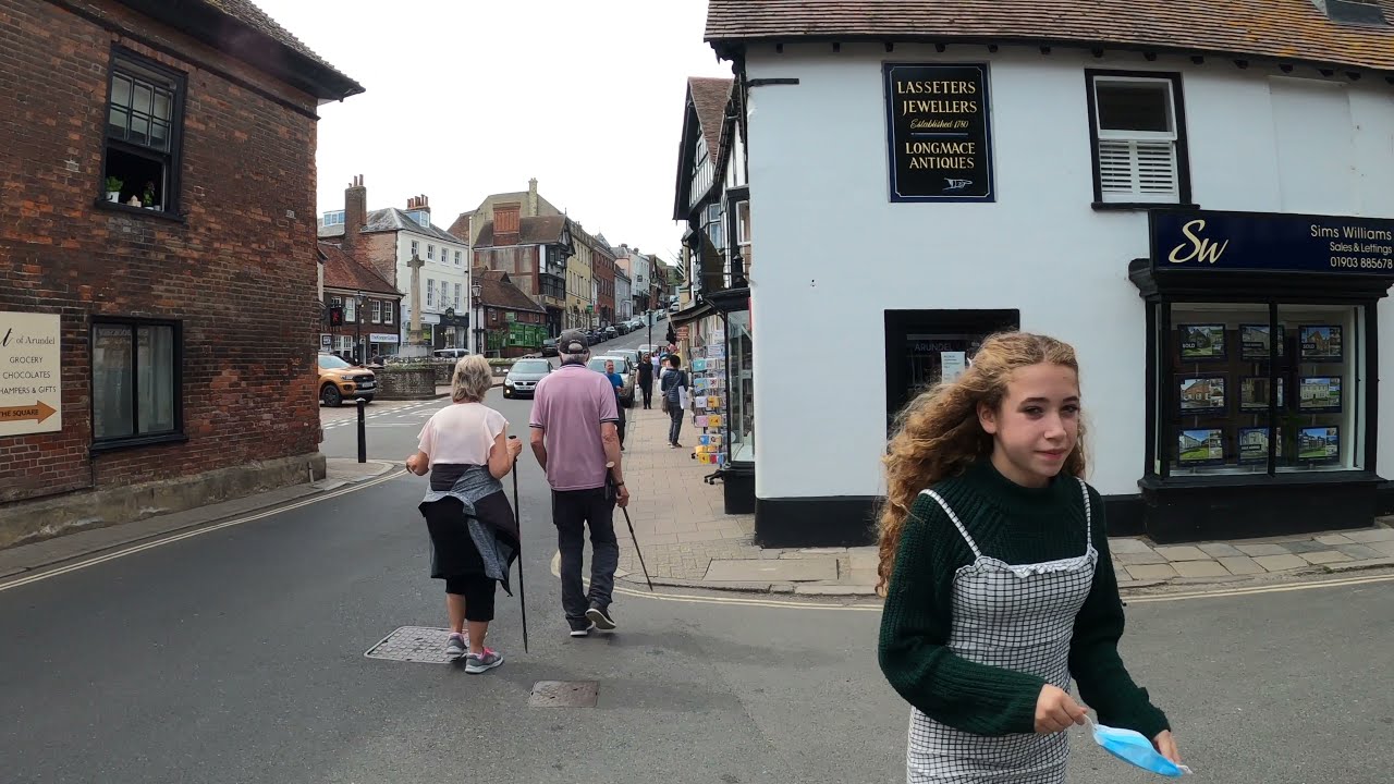 Arundel,West Sussex walking tour. 4k.
