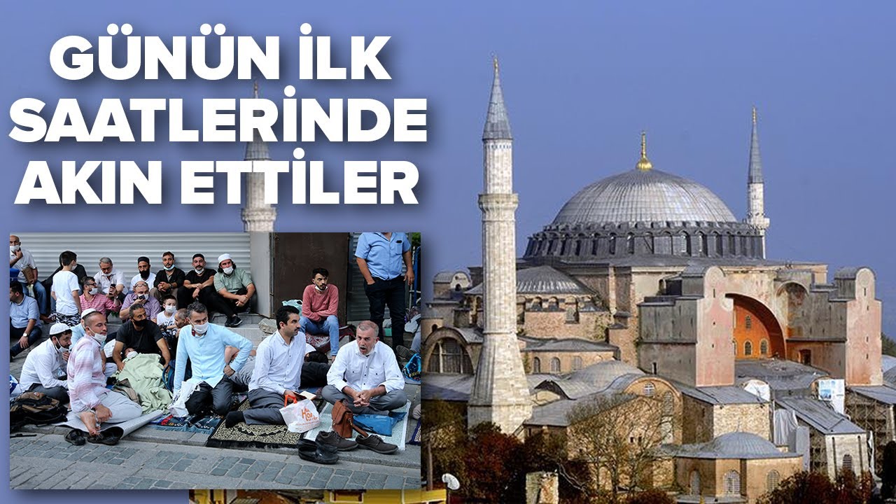 Ayasofya'da Cuma Namazı yoğunluğu
