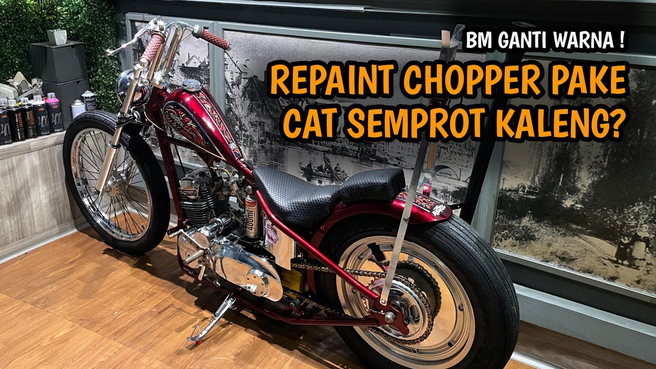 Proses Rakit Ulang Chopper Kampung Sehabis Repaint - Modal 4 Kaleng Cat Semprot, Gimana Hasilnya?