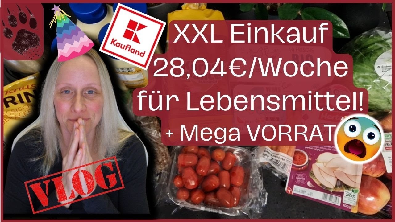 SPAREN extrem günstiger XXL Wocheneinkauf 28,04€ & VORRAT 🥳Happy Bday #foodhaul #budgetplanung #vlog