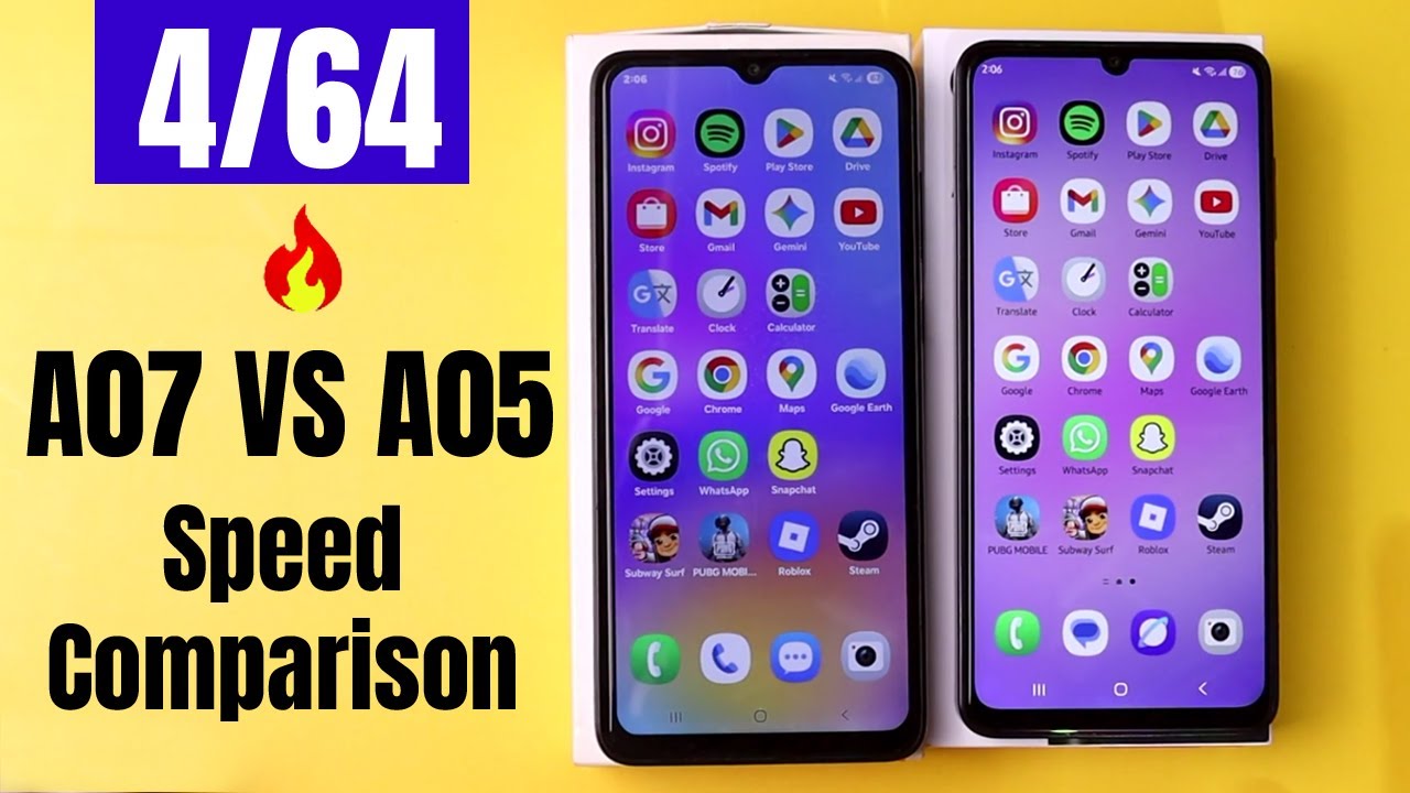 Samsung Galaxy A07 VS A05 Speed Comparison