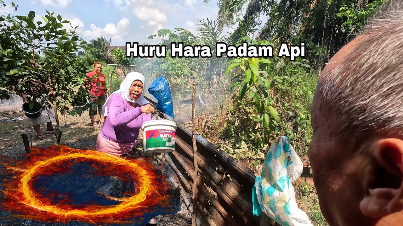 Bapa Bakar Rumput Kering // Satu Family Huru Hara Jadi Bomba Padam Api //