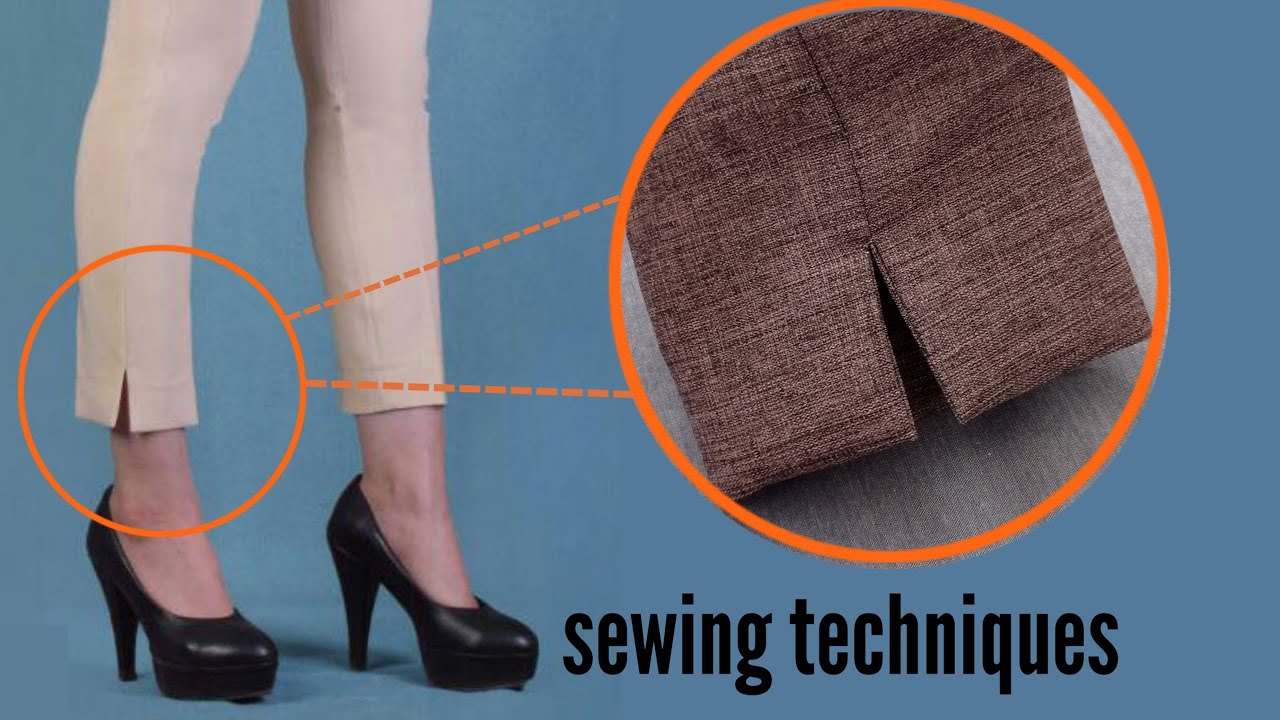 Easy trick to make side slit/slit on ladies pants/cut in woman pants