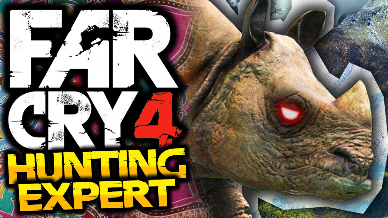 Far Cry 4: Hunting Expert! - #3 - RHINO ATTACK! - (FC4 Funny Moments)