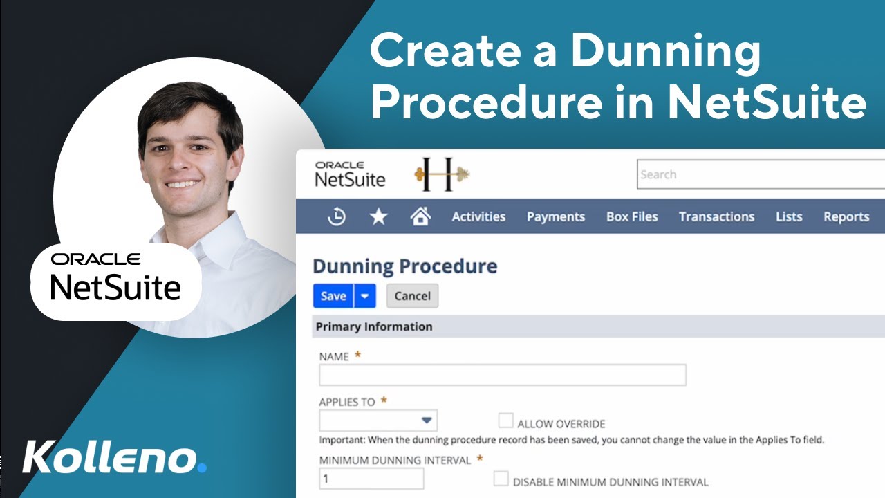 NetSuite Tutorial  |  How To Create a Dunning Procedure in NetSuite