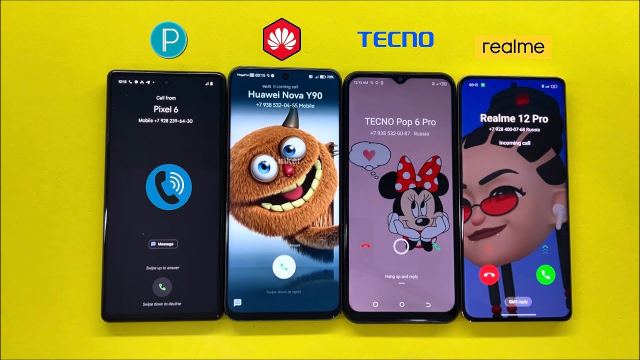 Ringtones Incoming call Google Pixel 6 + Huawei NY90 + Tecno Pop 6 Pro + Realme 12 Pro