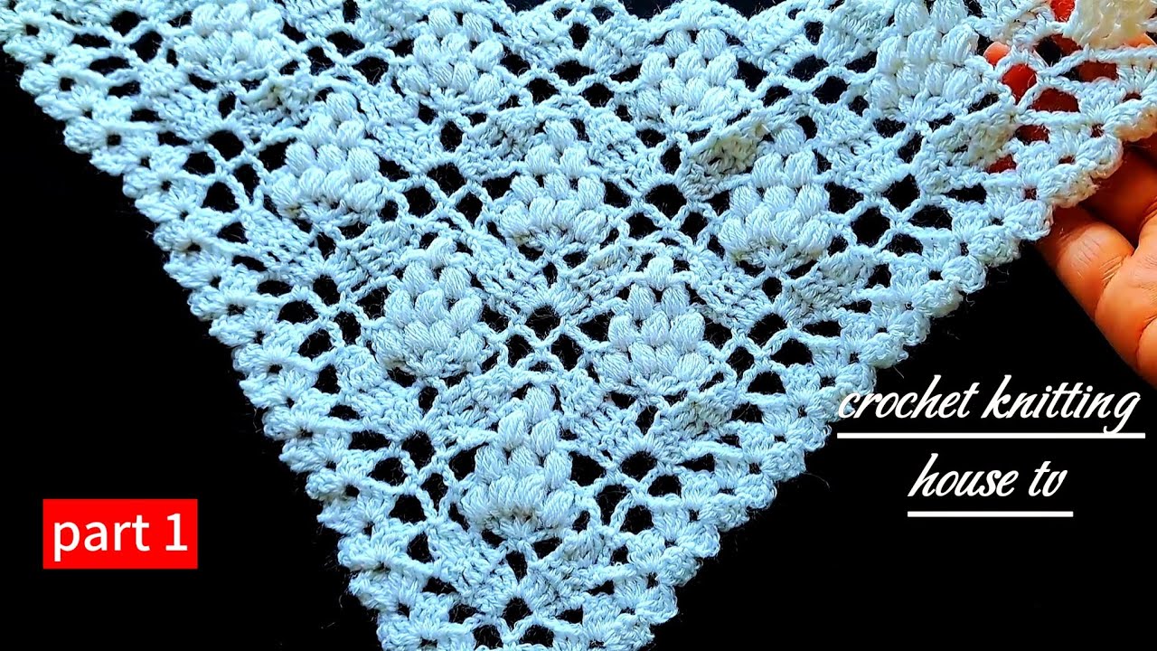 crochet châle triangle facile pour débutants étape par étape/châle au crochet facile