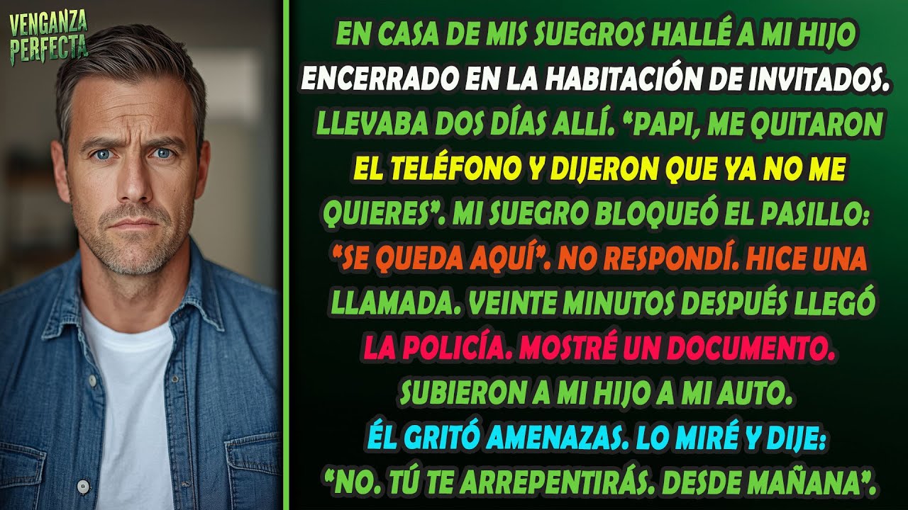 Encontré a mi hijo encerrado en el cuarto de mis suegros por 2 días. Hice una llamada. Gritaron ...