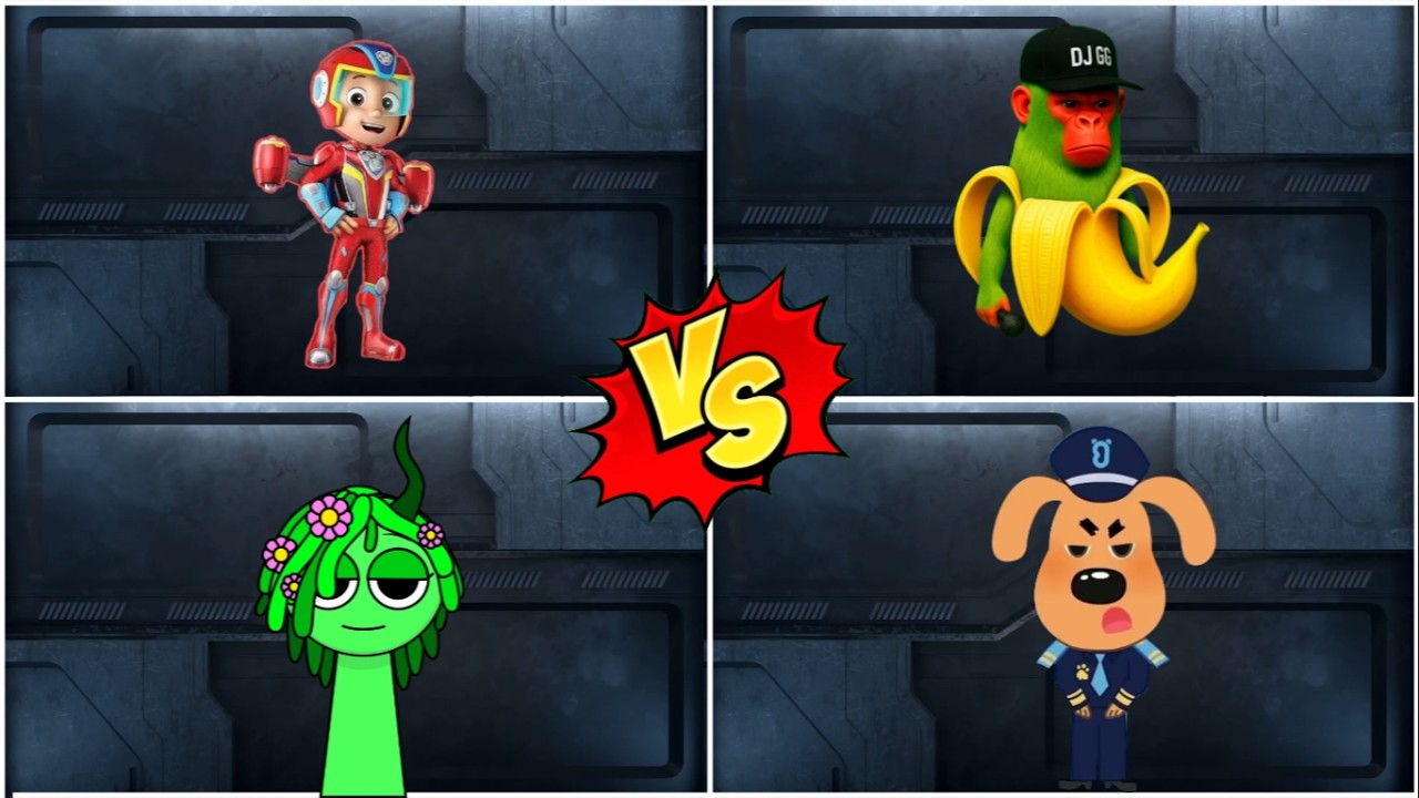 PAW PATROL RYDER 🆚 BRAINROT SHIMPANZINI BANANINI 🆚 INCREDIBOX SPRUNKI 🆚 SHERIFF LABRADOR | Tiles Hop