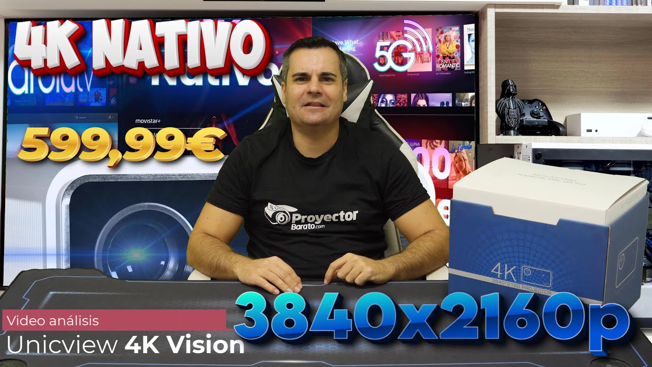 Unicview 4K Vision - PRIMER proyector 4K NATIVO de tecnología LCD LED Dobla la resolución fullhd