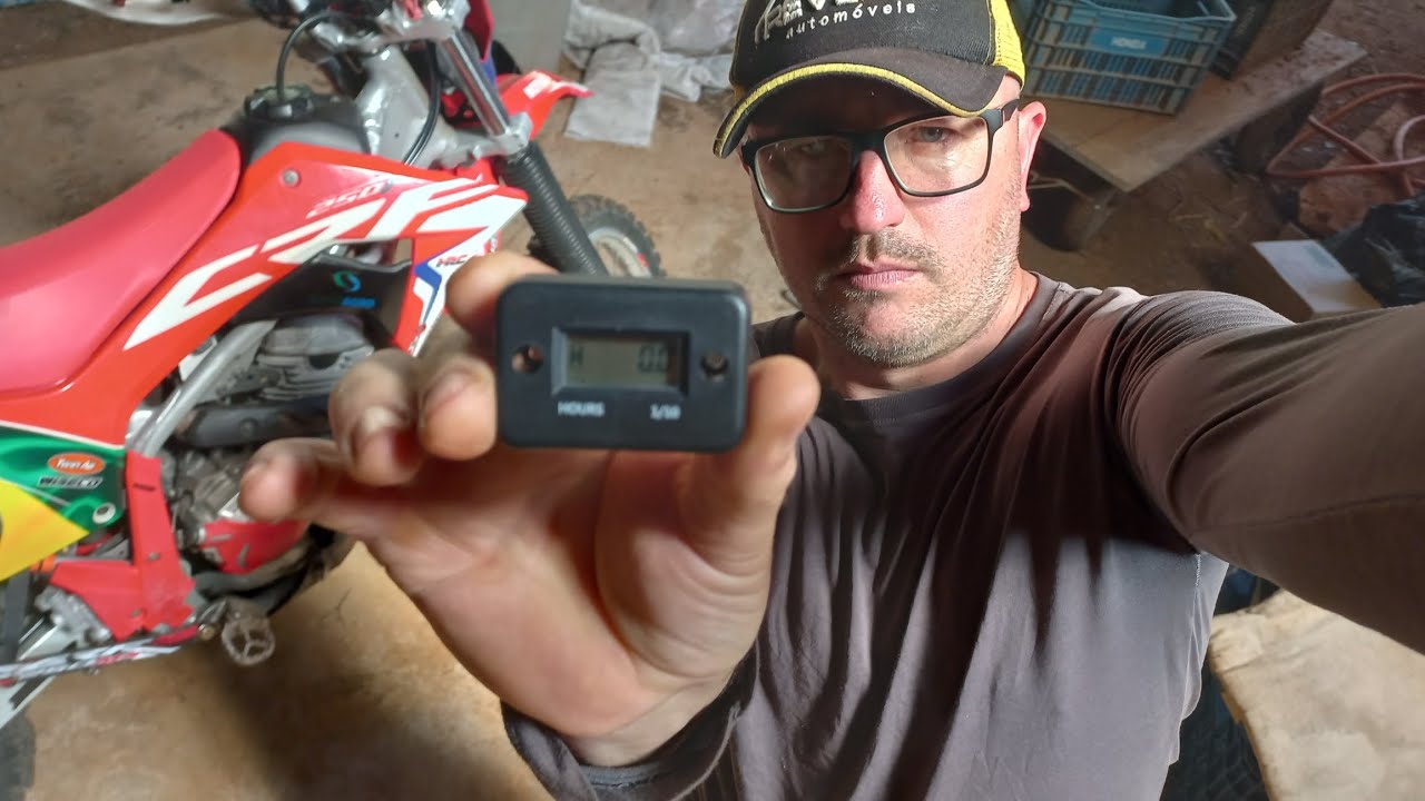 Instalação do horímetro na CRF 250F, muito fácil (Canal kleyton kebrado)