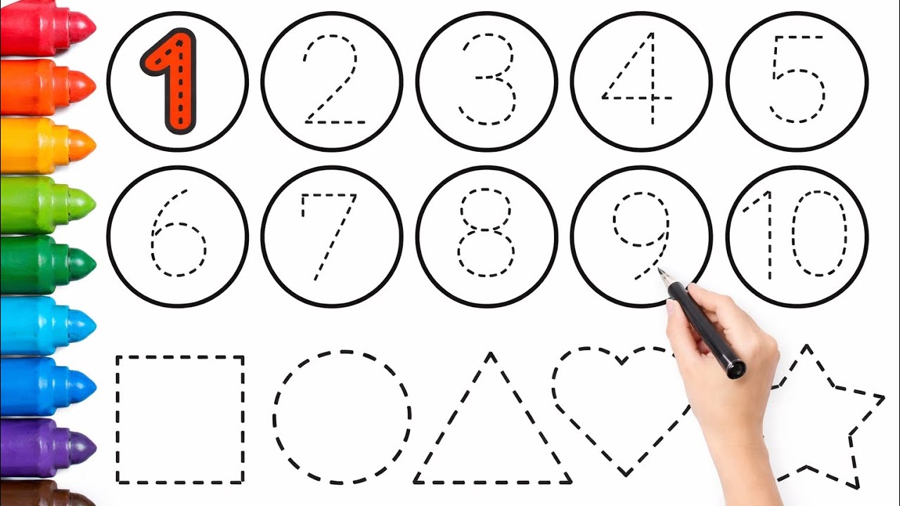 12345  | 123 song | 1234 Number Names | 1 to 10| learning for kids| preschool learning video |Shapes