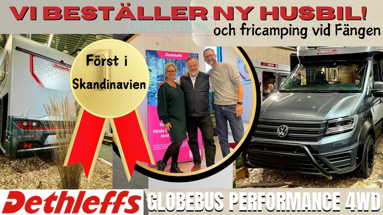 VI BESTÄLLER NY HUSBIL - FÖRST I SKANDINAVIEN! samt fricamping vid Fängen