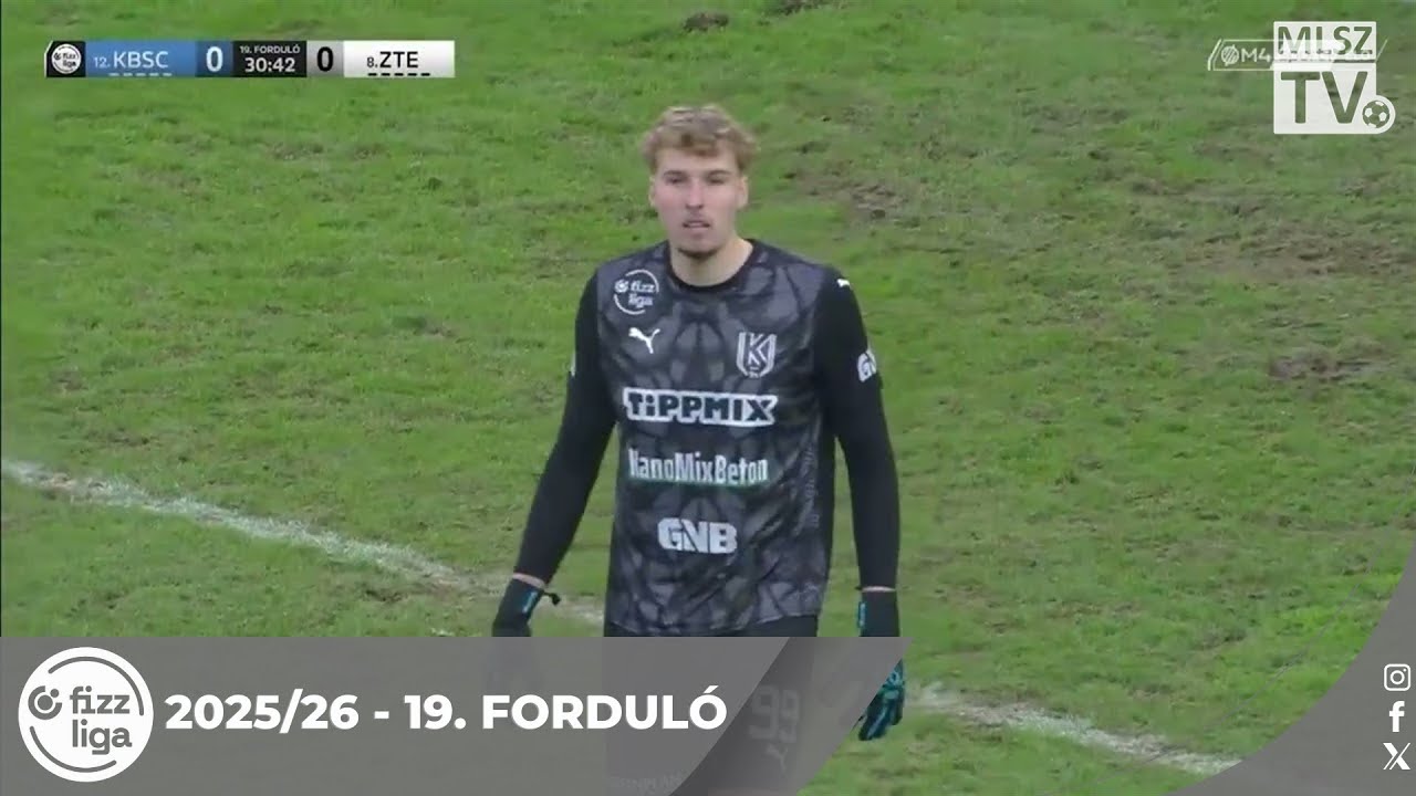 Kolorcity Kazincbarcika SC – ZTE FC | 0-1 | (0-0) | Fizz Liga | 19. forduló | MLSZTV