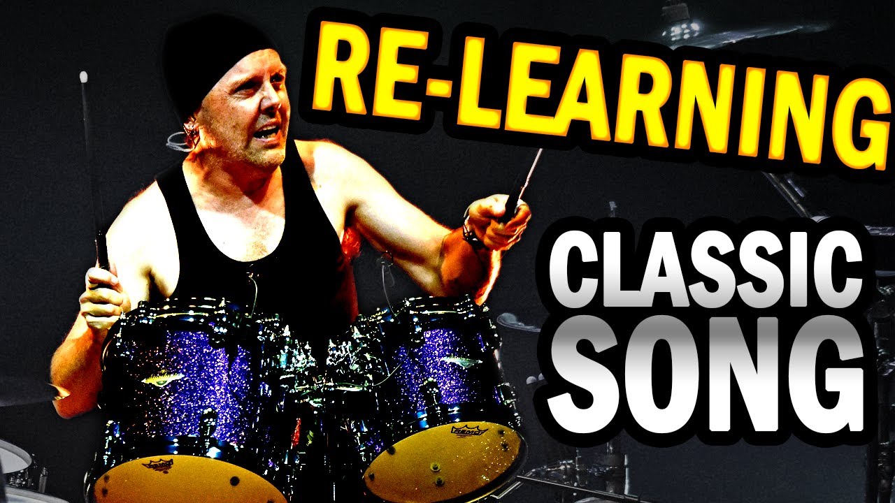 LARS ULRICH RE-LEARNING HOW TO PLAY TRAPPED UNDER ICE AFTER 20+ YEARS! - RARE METALLICA PRACTICE