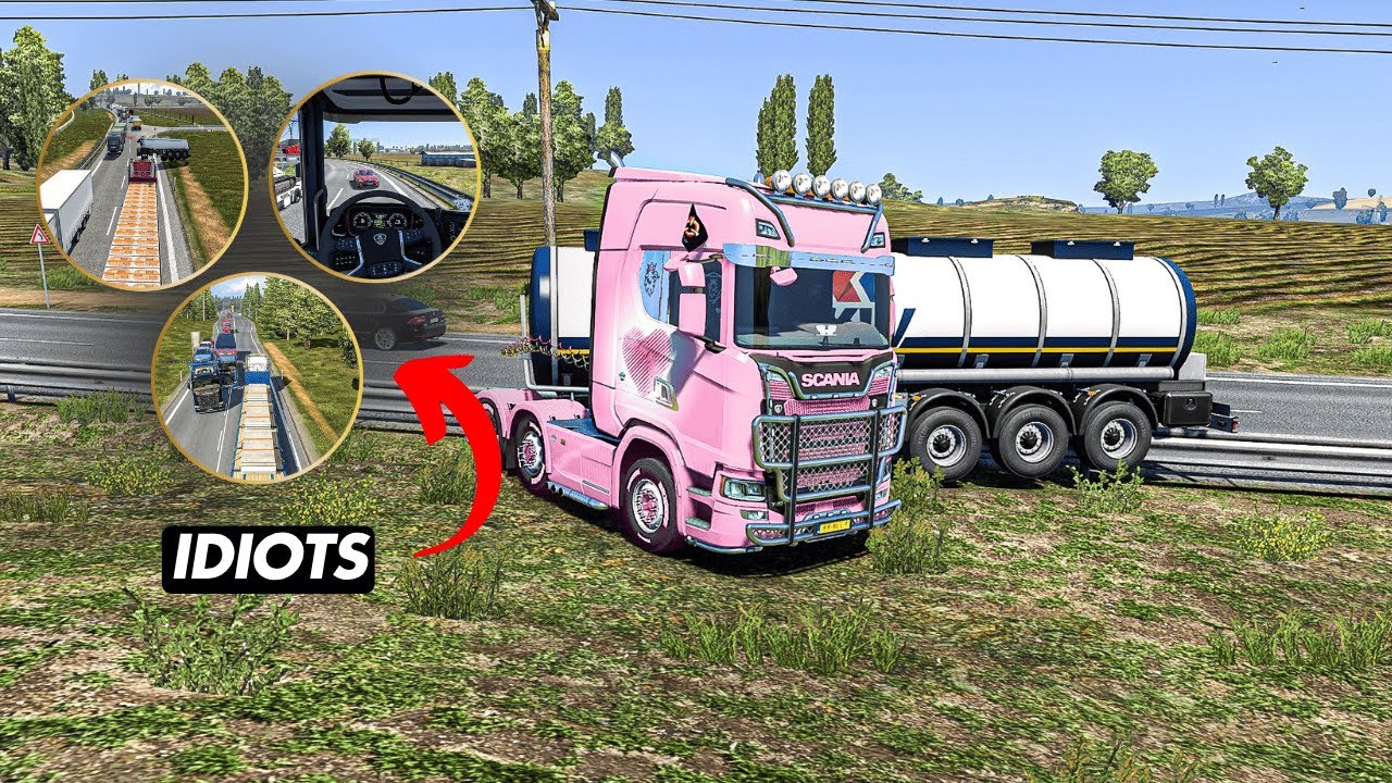 Insane Overtakes & Accidents - Idiots on TMP #9  | Euro Truck Simulator 2 Funny Moments