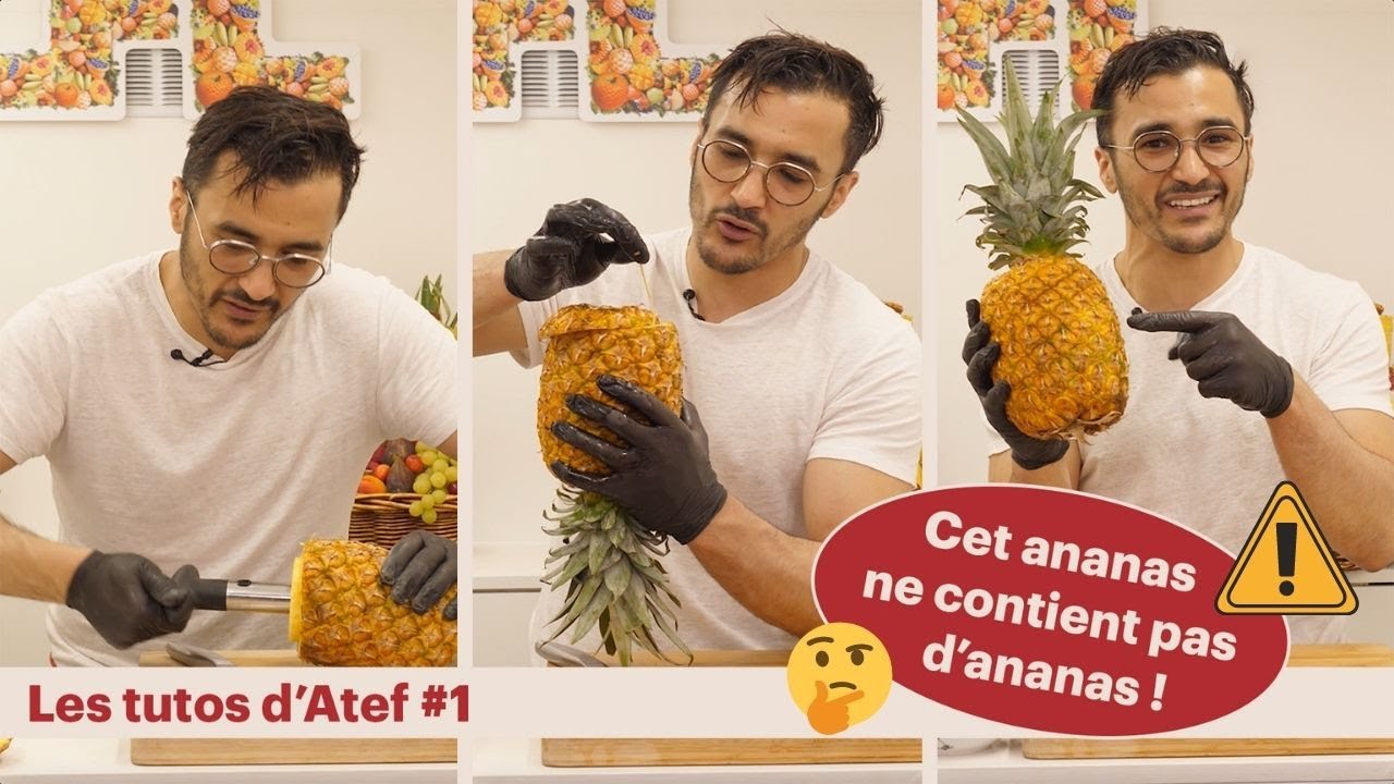 Ananas fourré surprise | Sculpture sur fruit | Comment découper un ananas | Vider un ananas