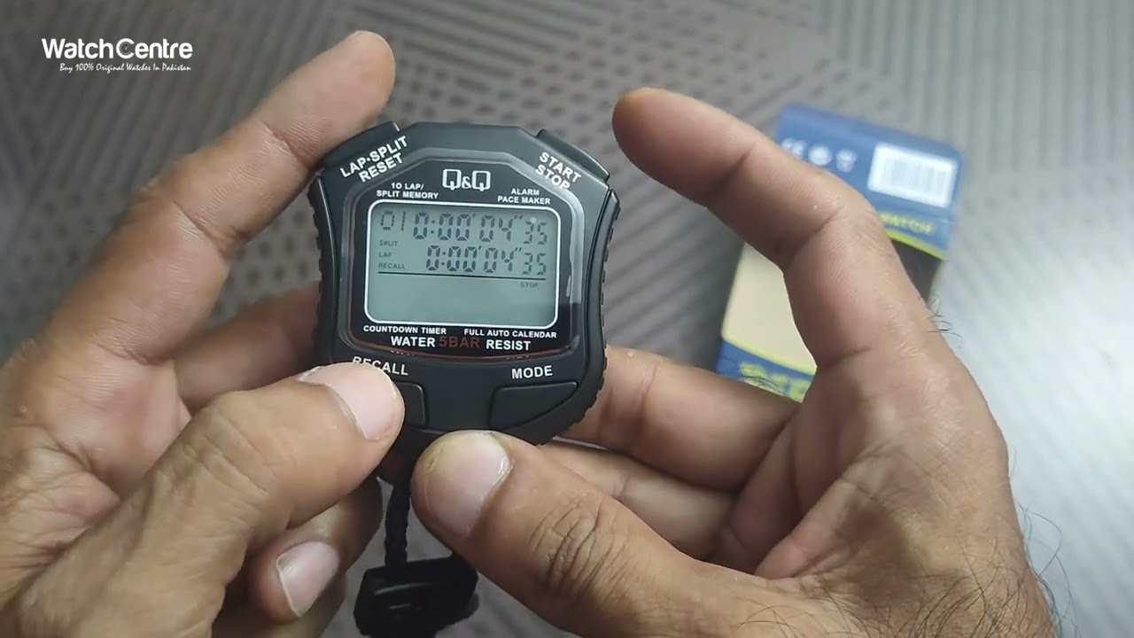 Q&Q HS45J001Y Digital Hand Held Stop Watch With Pace Maker Feature In Black Resin Review