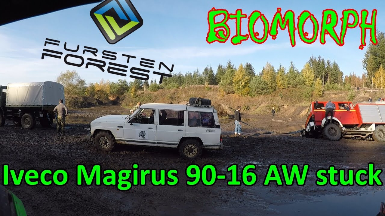 Iveco Magirus 90-16 AW Einsatzwagen steckt fest | Fursten Forest 03.11.18