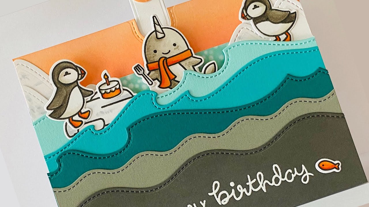 A birthday pull tab card