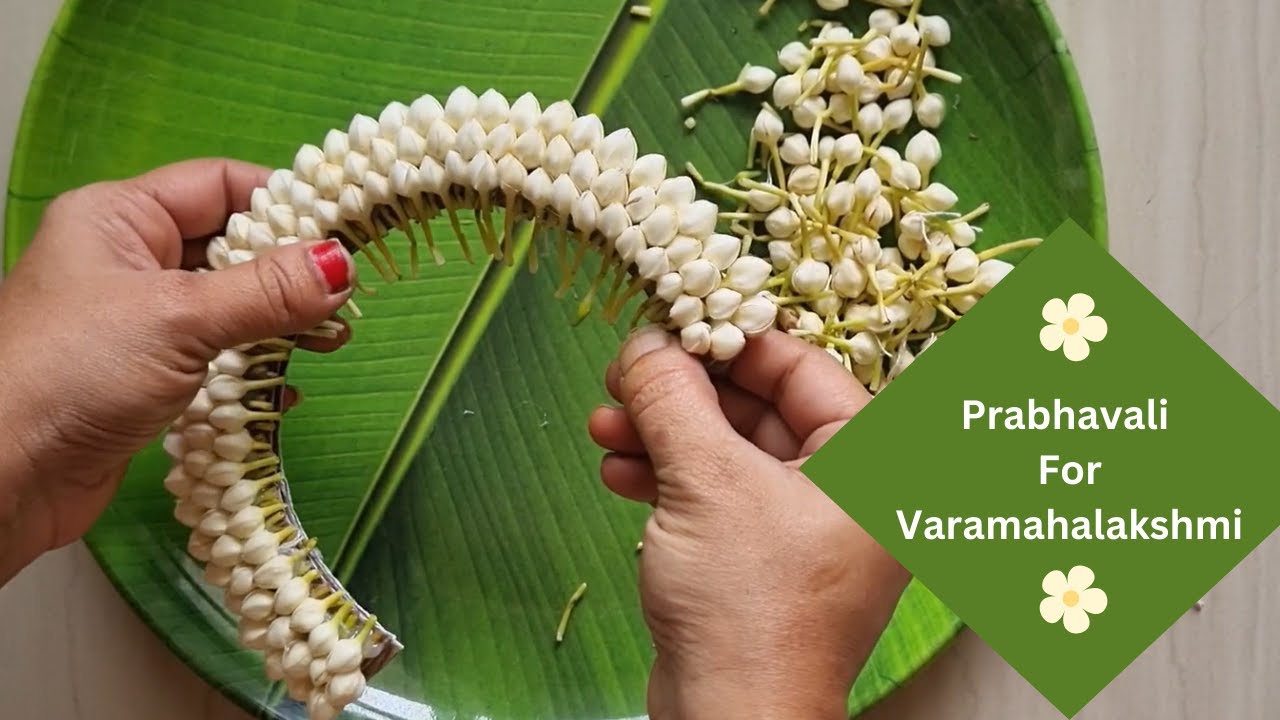 Malllige (Jasmine ) Crown / Kiritam/Prabhavali for Varamahalakshmi Puja 2023