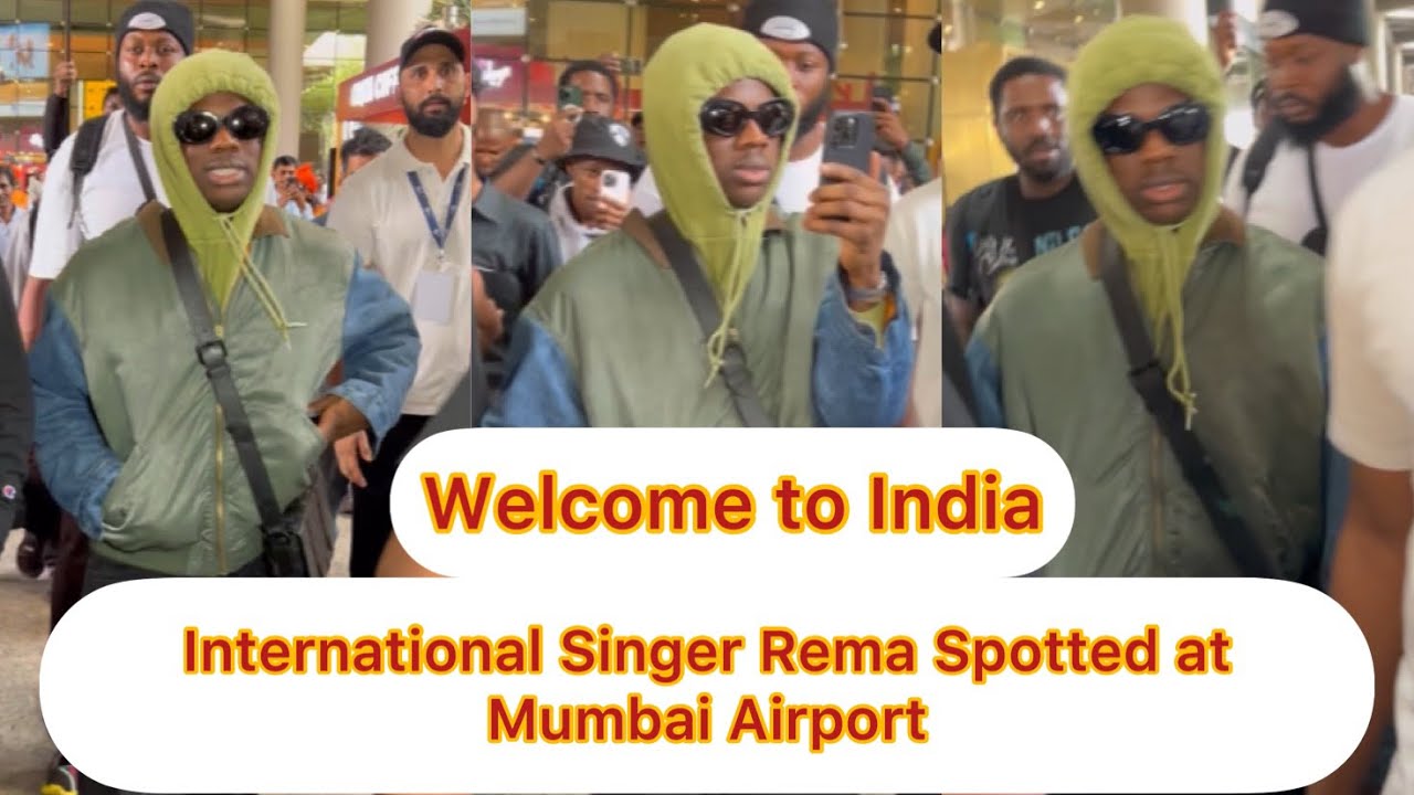 Welcome to India || Nigerian Singer Rema Aka Divine Ikubor Gets Clicked by Media at Mumbai Airport