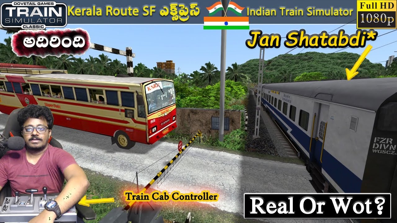 WAP7 Kerala Route JAN SHATABDI EXPRESS #part2 | Train Simulator Classic in Telugu