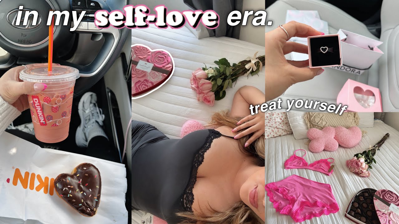 SELF CARE DAY🌷🧸💌  *treating myself for valentine’s day!* in my self love era