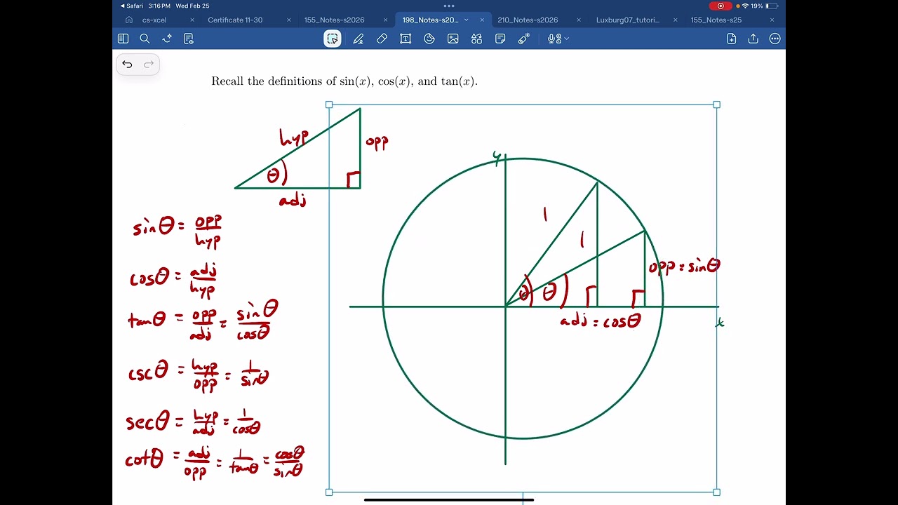 4.5 (1): Trigonometry review