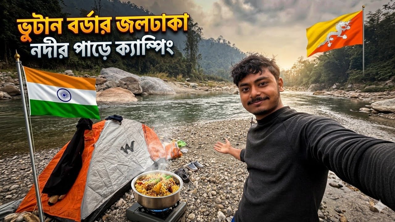 ভুটান বর্ডারে ক্যাম্পিং | Jaldhaka River Side Camping | Jhalong Bindu Tour | Dooars Tour