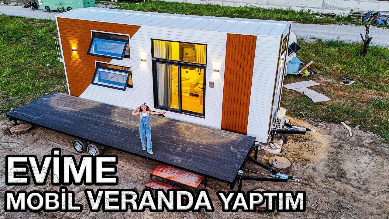 MUĞLA'da Tiny House'uma TAŞINABİLİR VERANDA Yaptım (Ruhsatlı)