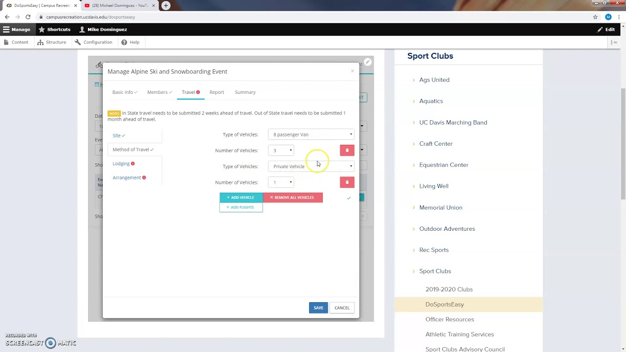 How to Submit a Travel Form on DSE