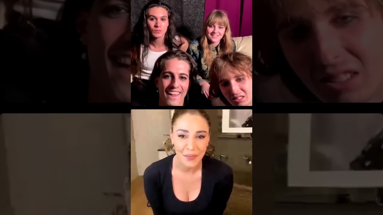 i Måneskin live su instagram con Belen Rodriguez il giorno della finale di Sanremo