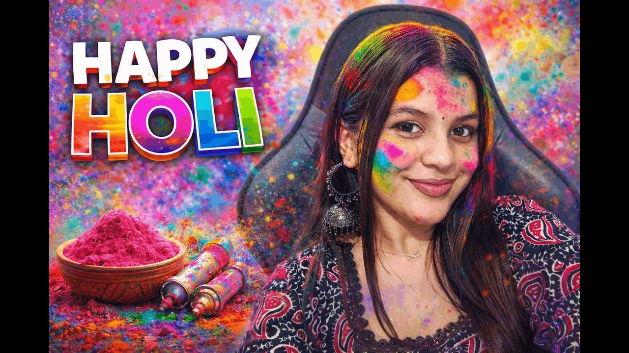 HAPPY HOLI 🎨💕 #bgmi #shortsfeed #shortslive #facecam #girlgamer #pubgmobile #shortsviral