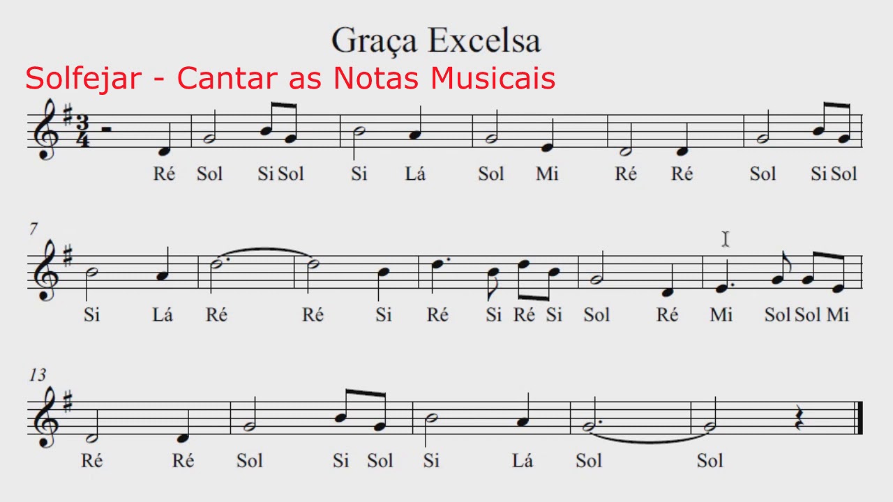 Flauta Doce - Amazing Grace - Solfejo