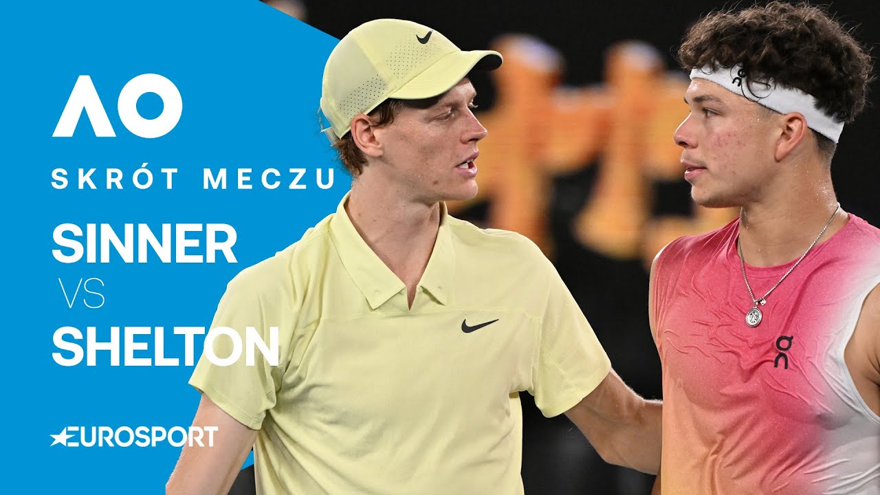 Zacięty pierwszy set 🥵 | Jannik Sinner - Ben Shelton | P&oacute;łfinał | skr&oacute;t meczu | Australian
