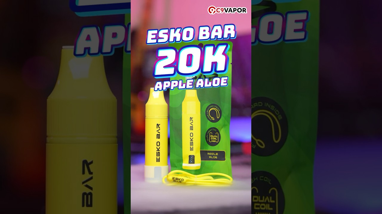 ใช้แล้วทิ้งกลิ่นหอม Esko Bar 20k กลิ่น Apple Aloe #รีวิว #กลิ่นผลไม้ #แอปเปิ้ล #eskobar #c9