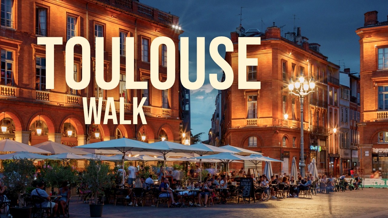 Rainy Day Walk in Toulouse, France ☔ 4K Walking Tour