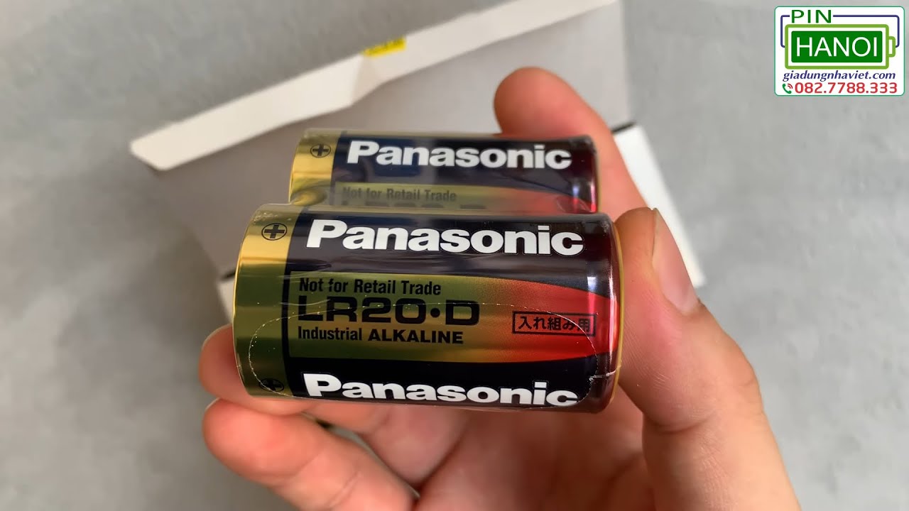 Pin Panasonic LR20.D Industrial Alkaline LR20 (XW) 1.5V Made in Japan