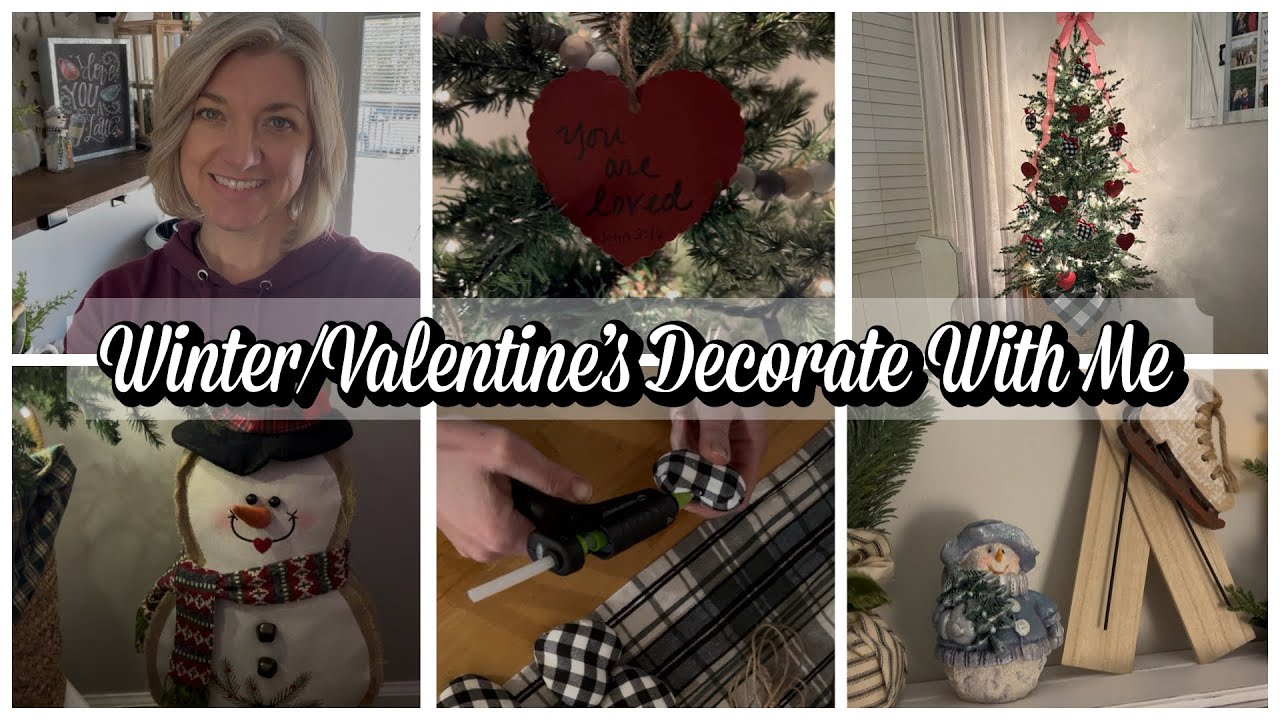 Decorating Our Home For Winter | Valentines Decor | Winter Crafts | DIY Curtains