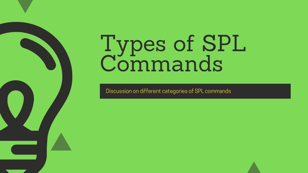 Splunk : Different categories of SPL commands
